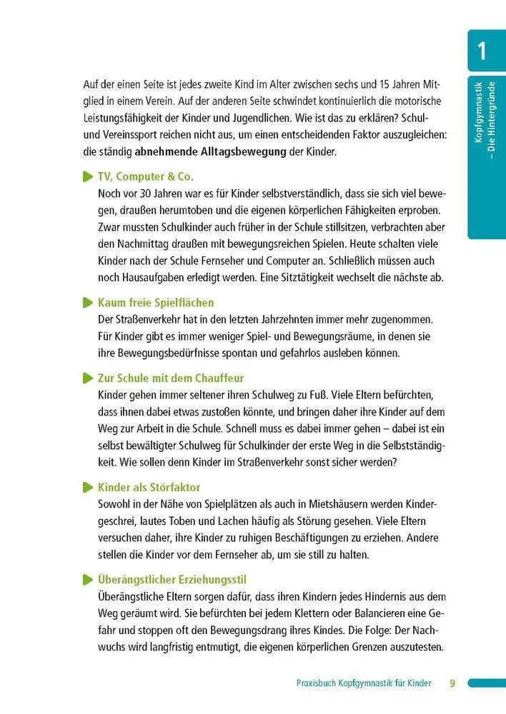 Bild: 9783834626134 | Praxisbuch Kopfgymnastik für Kinder | Ines Schubert | Taschenbuch