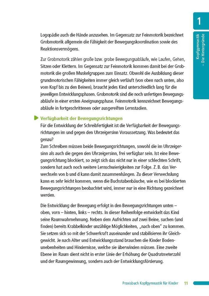 Bild: 9783834626134 | Praxisbuch Kopfgymnastik für Kinder | Ines Schubert | Taschenbuch