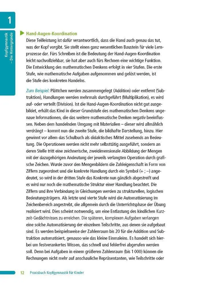 Bild: 9783834626134 | Praxisbuch Kopfgymnastik für Kinder | Ines Schubert | Taschenbuch