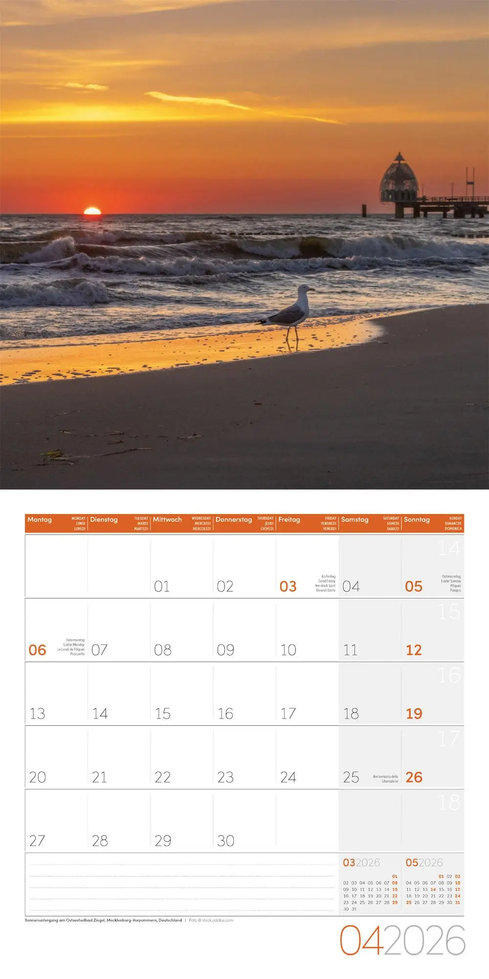 Bild: 9783838446134 | Am Meer Kalender 2026 - 30x30 | Ackermann Kunstverlag GmbH | Kalender
