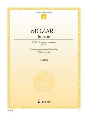Cover: 9790001086134 | Sonate A Kv331 | KV 331. Klavier., Edition Schott Einzelausgabe | Buch