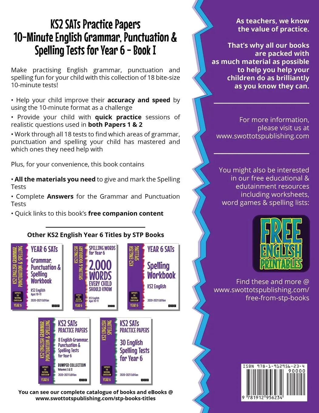 Rückseite: 9781912956234 | KS2 SATs Practice Papers 10-Minute English Grammar, Punctuation and...