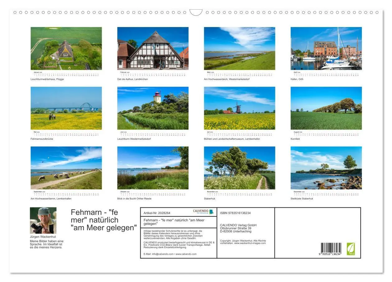 Bild: 9783516136234 | Fehmarn - "fe mer" natürlich "am Meer gelegen" (Wandkalender 2026...