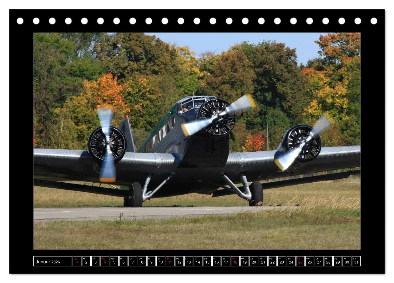 Bild: 9783516206234 | JU-AIR Ju-52 (Tischkalender 2026 DIN A5 quer), CALVENDO Monatskalender