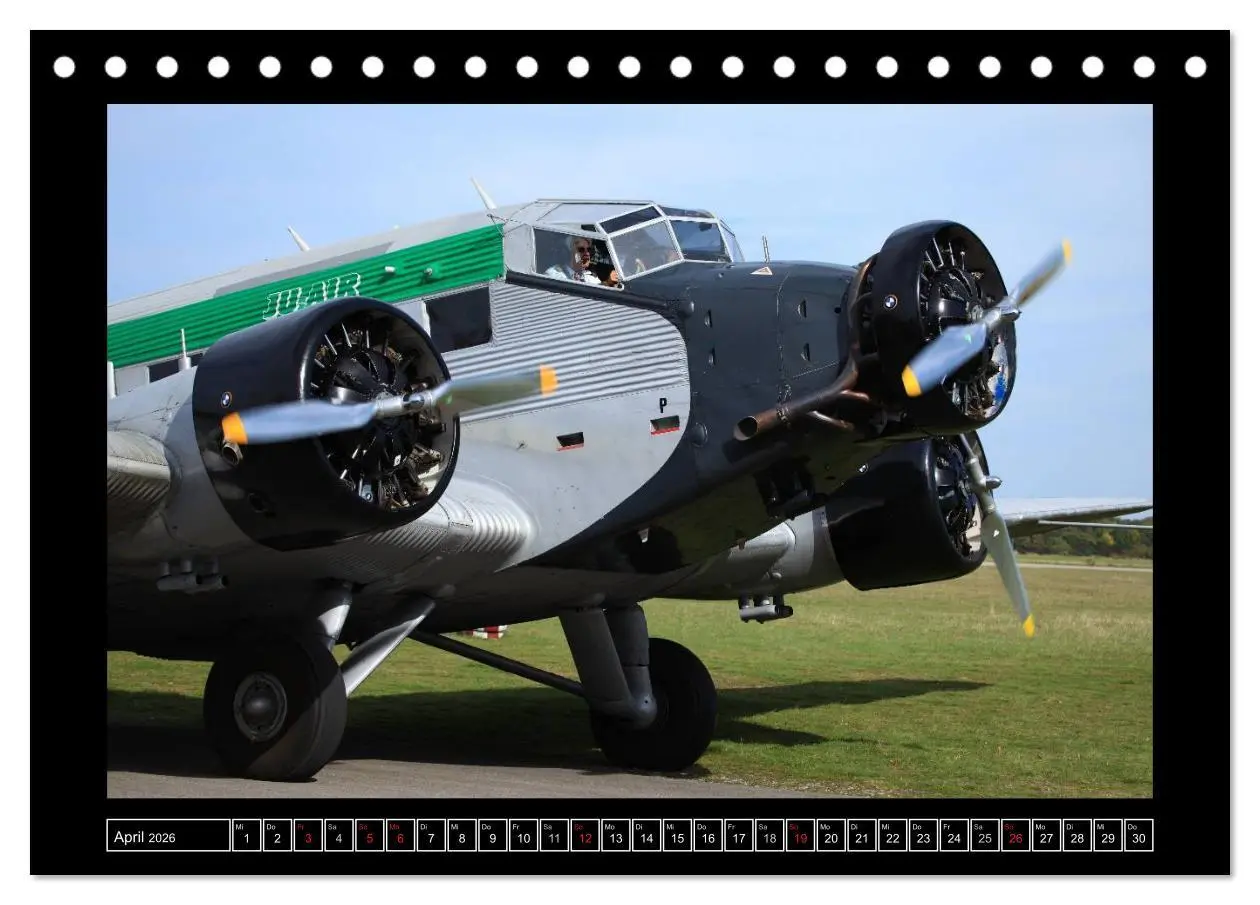 Bild: 9783516206234 | JU-AIR Ju-52 (Tischkalender 2026 DIN A5 quer), CALVENDO Monatskalender