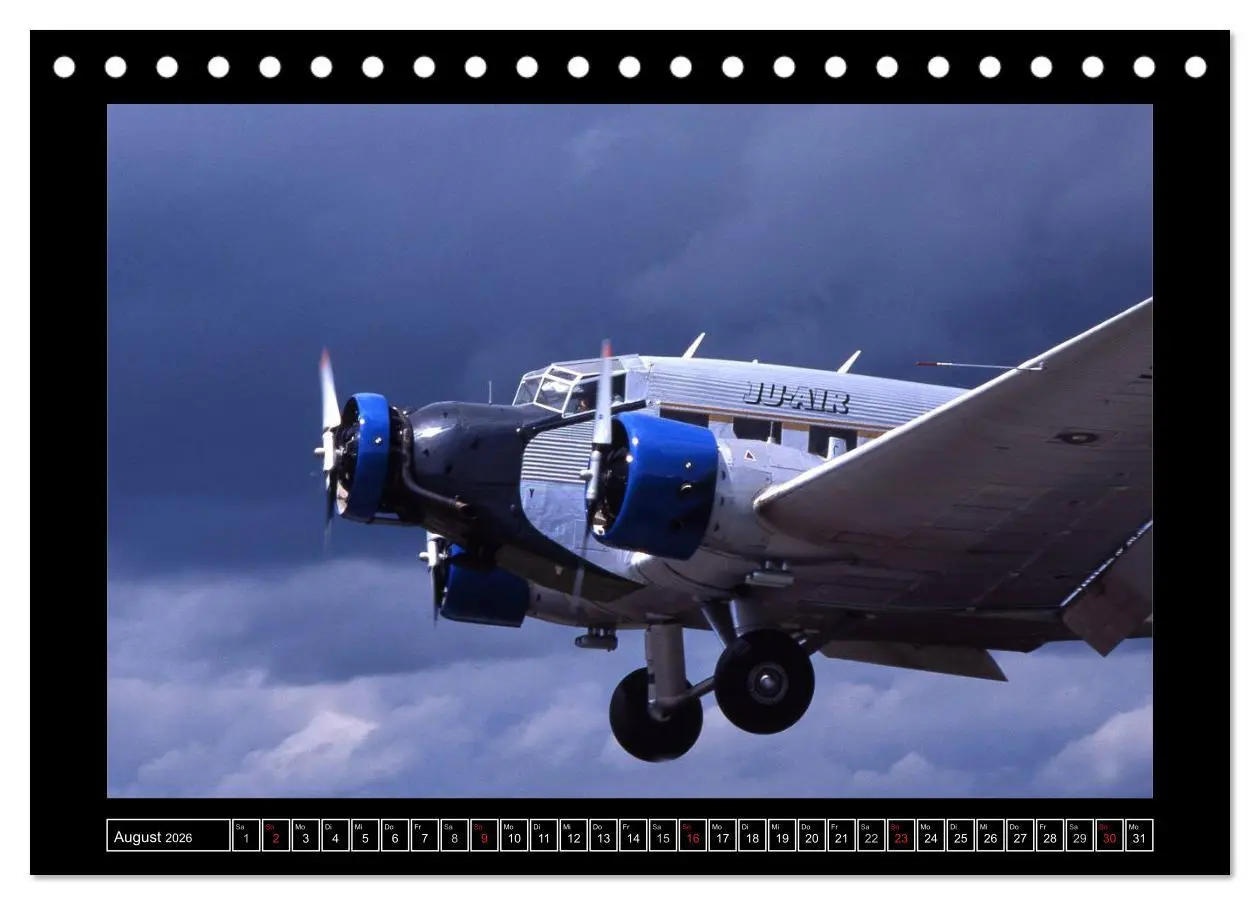 Bild: 9783516206234 | JU-AIR Ju-52 (Tischkalender 2026 DIN A5 quer), CALVENDO Monatskalender