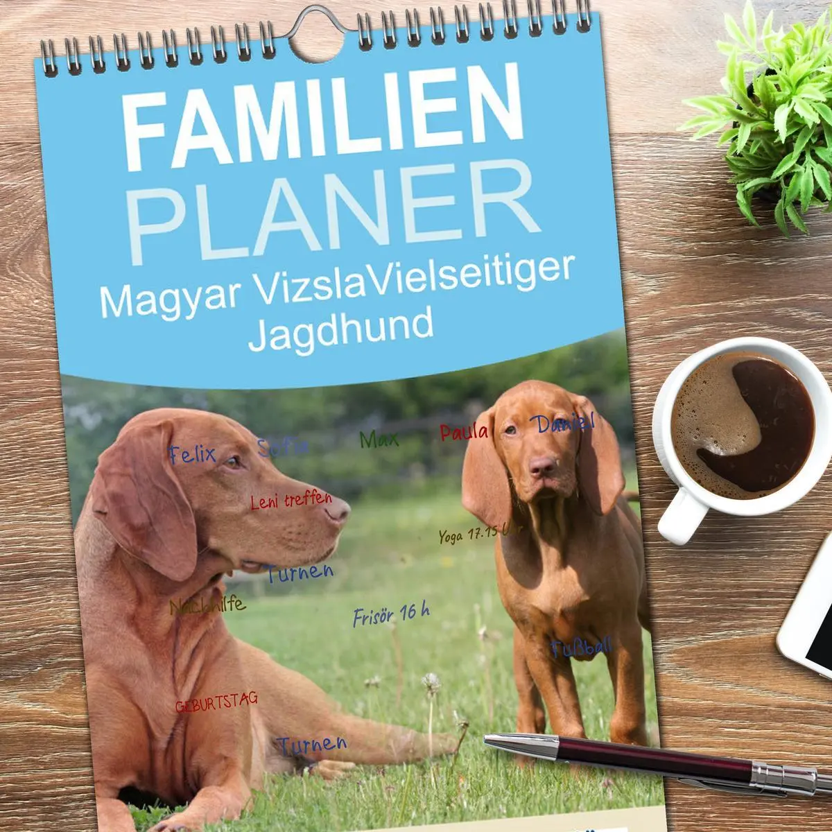 Bild: 9783516516234 | Familienplaner 2026 - Magyar Vizsla - Vielseitiger Jagdhund mit 5...