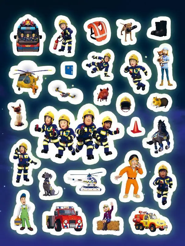 Bild: 9783833246234 | Feuerwehrmann Sam: Der große Glow-in-the-Dark Stickerspaß: Stickern...
