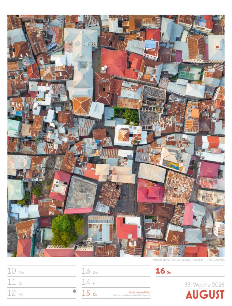 Bild: 9783838436234 | Above Wochenplaner Luftbild-Kalender 2026 | Ackermann Kunstverlag GmbH