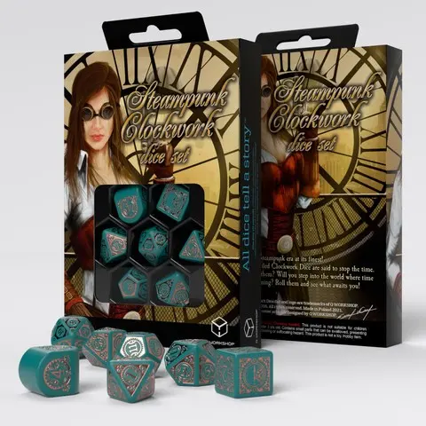 Cover: 5907699496334 | Steampunk Clockwork: Nautical Apparatus Modern Dice Set | Q-Workshop