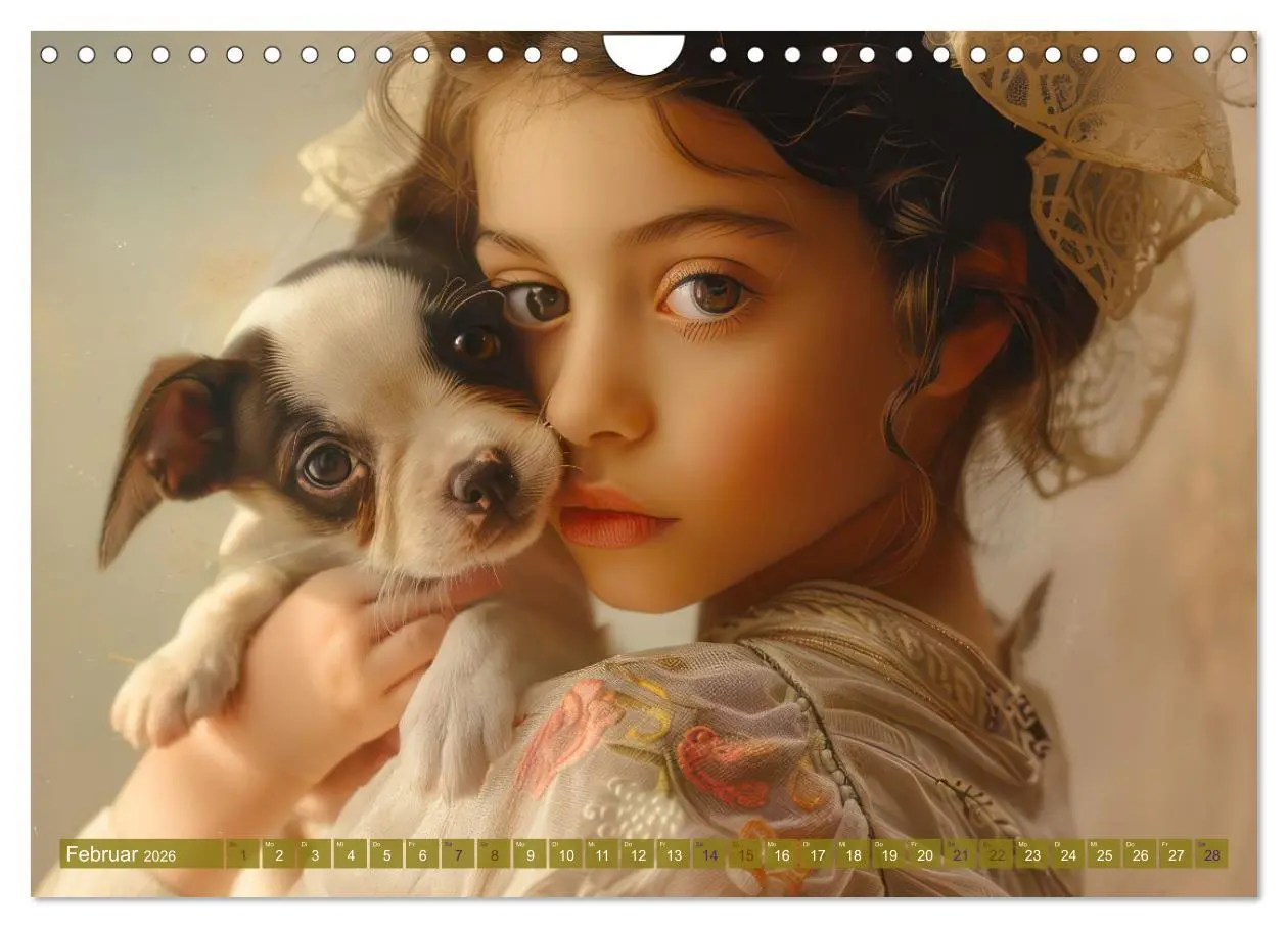 Bild: 9783457726334 | Eine kindliche Tierliebe - Herzensbilder (Wandkalender 2026 DIN A4...