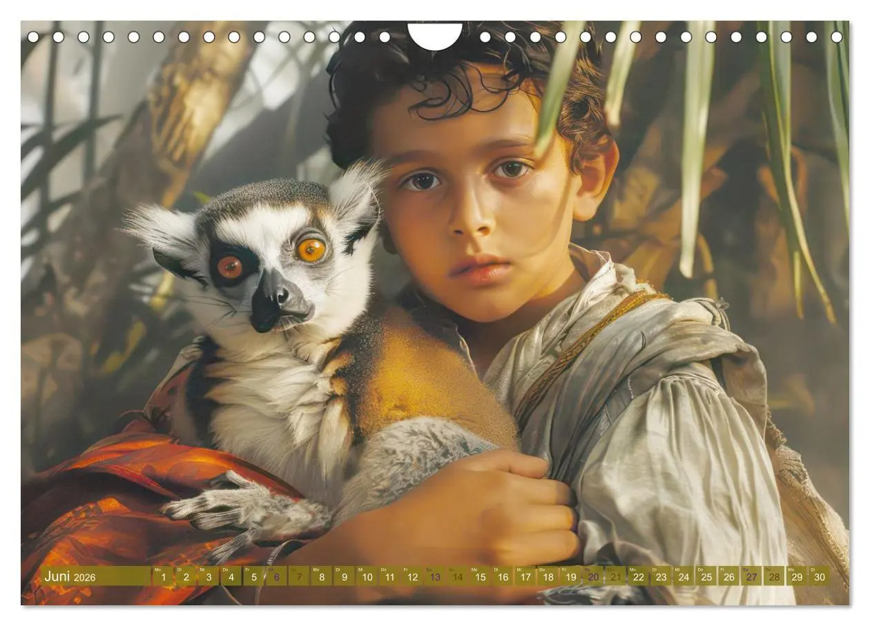 Bild: 9783457726334 | Eine kindliche Tierliebe - Herzensbilder (Wandkalender 2026 DIN A4...