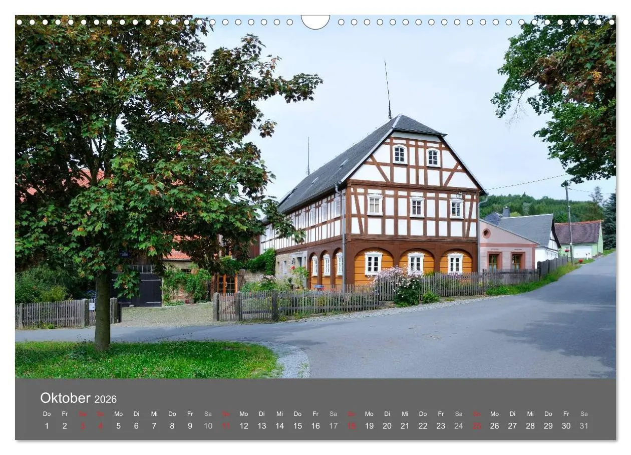 Bild: 9783516126334 | Umgebindehäuser in der Oberlausitz (Wandkalender 2026 DIN A3 quer),...