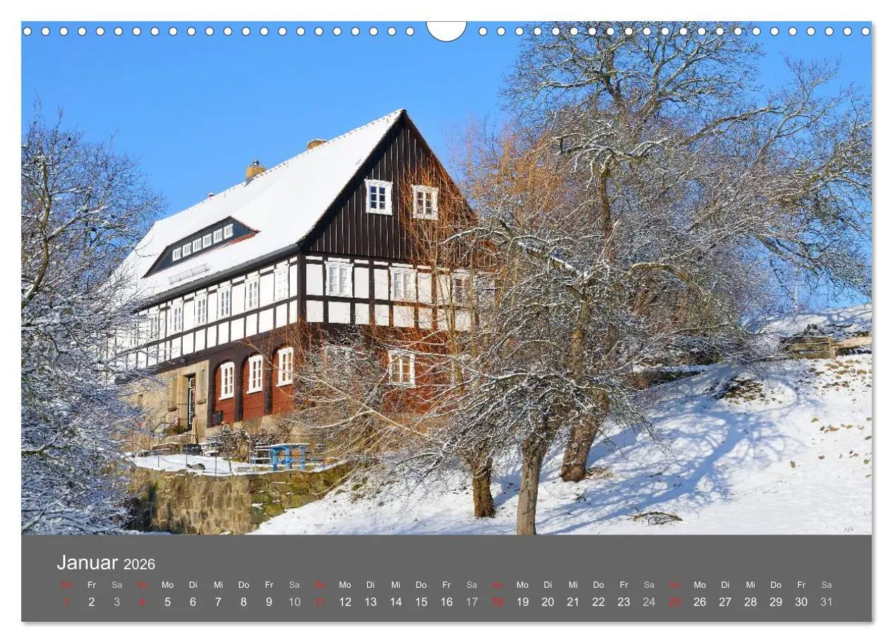 Bild: 9783516126334 | Umgebindehäuser in der Oberlausitz (Wandkalender 2026 DIN A3 quer),...