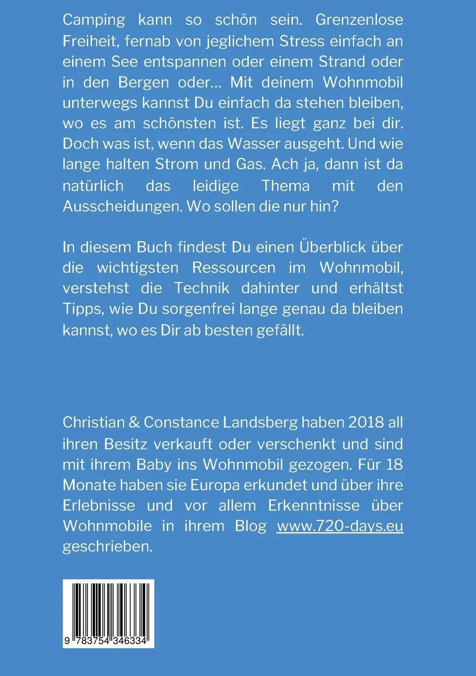 Rückseite: 9783754346334 | Dein Wohnmobil versorgen | Constance Landsberg (u. a.) | Taschenbuch