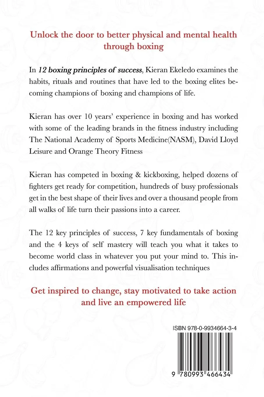 Rückseite: 9780993466434 | 12 Boxing Principles of Success | Kieran Ekeledo | Taschenbuch | 2022