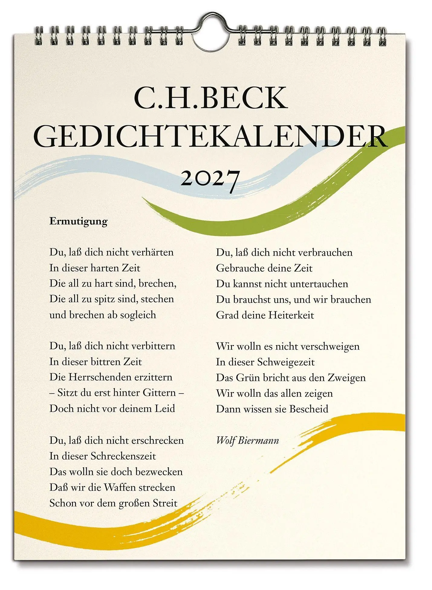 Cover: 9783406846434 | C.H. Beck Gedichtekalender | Kleiner Bruder 2027 (43. Jahrgang) | 2027