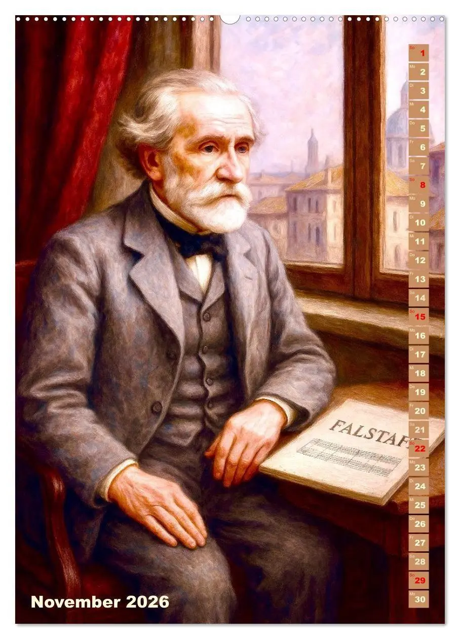 Bild: 9783516666434 | Giuseppe Verdi (Wandkalender 2026 DIN A2 hoch), CALVENDO...