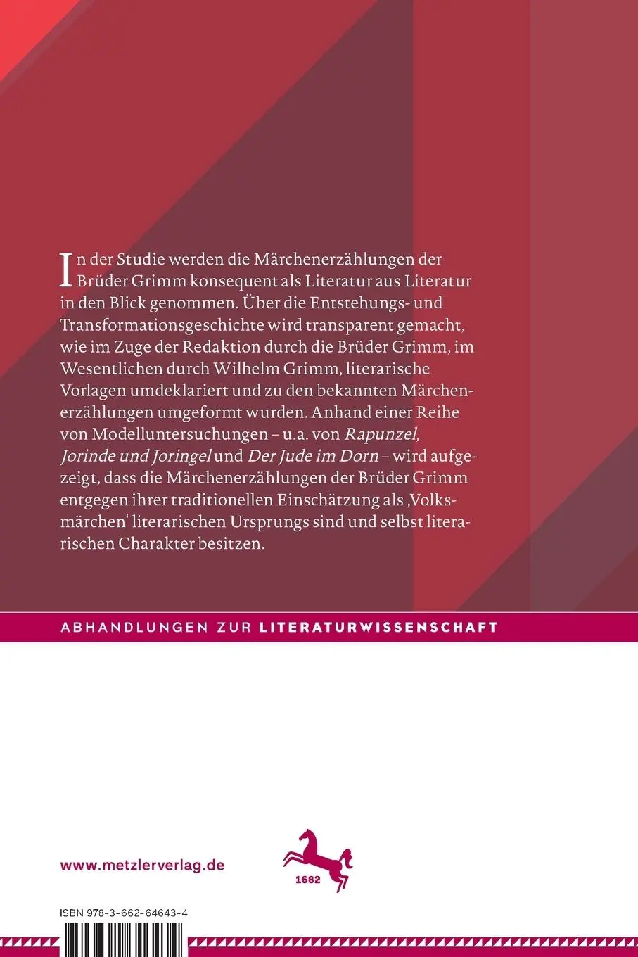 Rückseite: 9783662646434 | Märchen als Literatur aus Literatur | Lothar Bluhm | Taschenbuch | ix