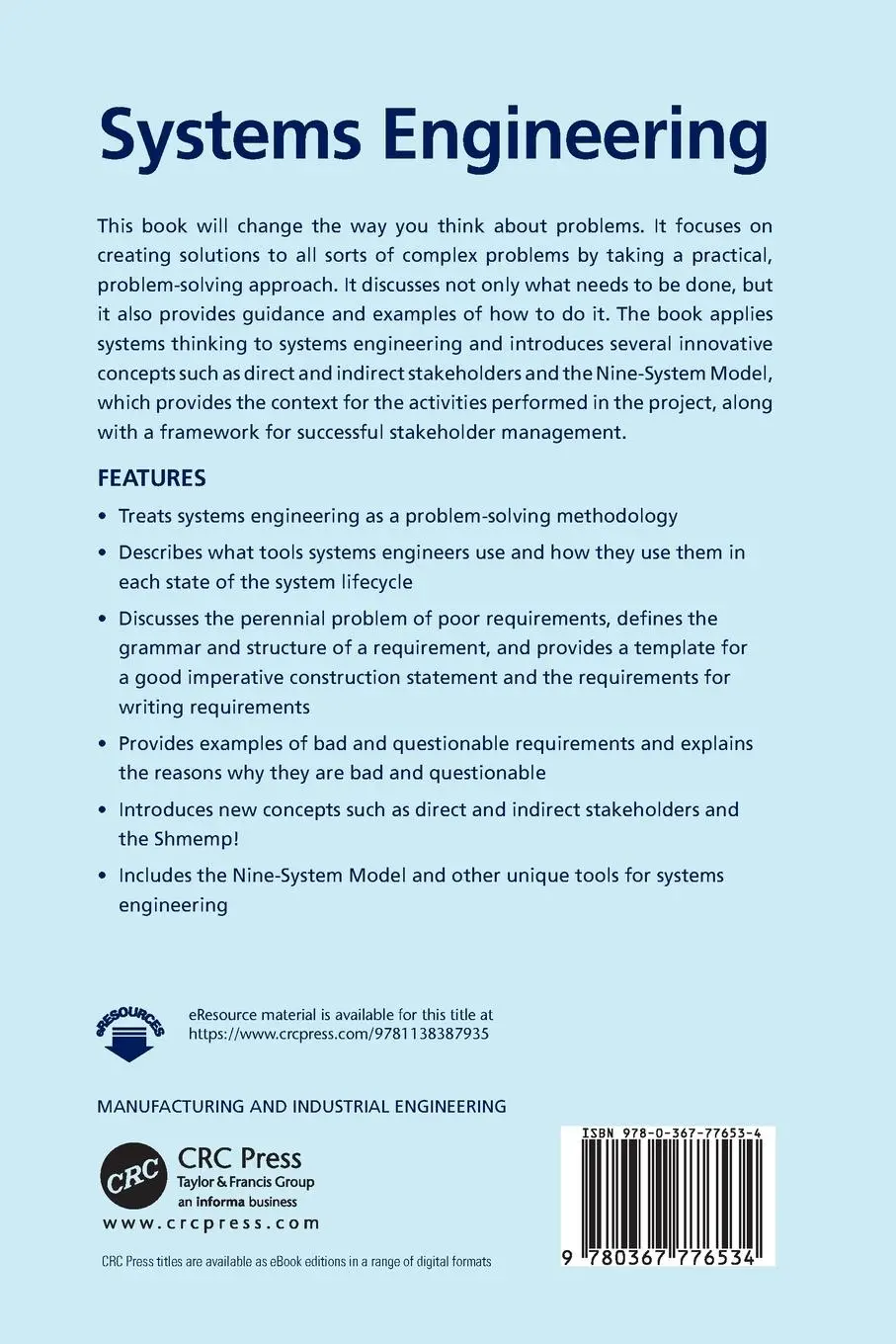 Rückseite: 9780367776534 | Systems Engineering | Joseph Eli Kasser | Taschenbuch | Englisch