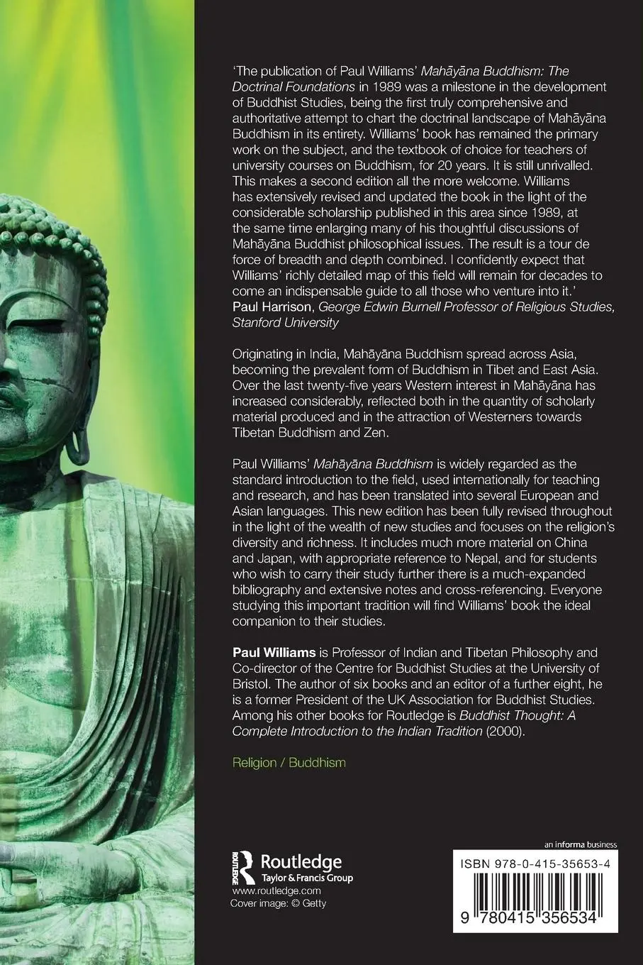 Rückseite: 9780415356534 | Mahayana Buddhism | The Doctrinal Foundations | Paul Williams | Buch
