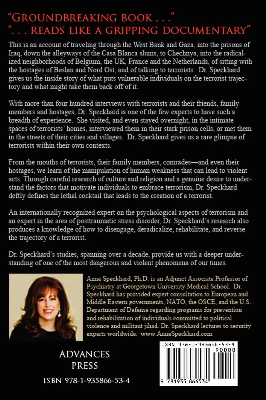Rückseite: 9781935866534 | Talking to Terrorists | Anne Speckhard | Taschenbuch | Englisch | 2012