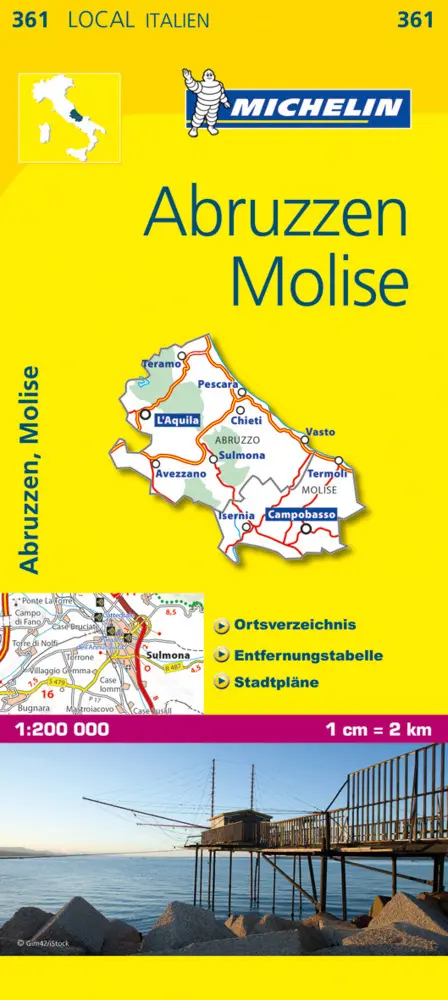 Cover: 9782067126534 | Michelin Karte Abruzzen, Molise. Abruzzo, Molise | (Land-)Karte | 1 S.