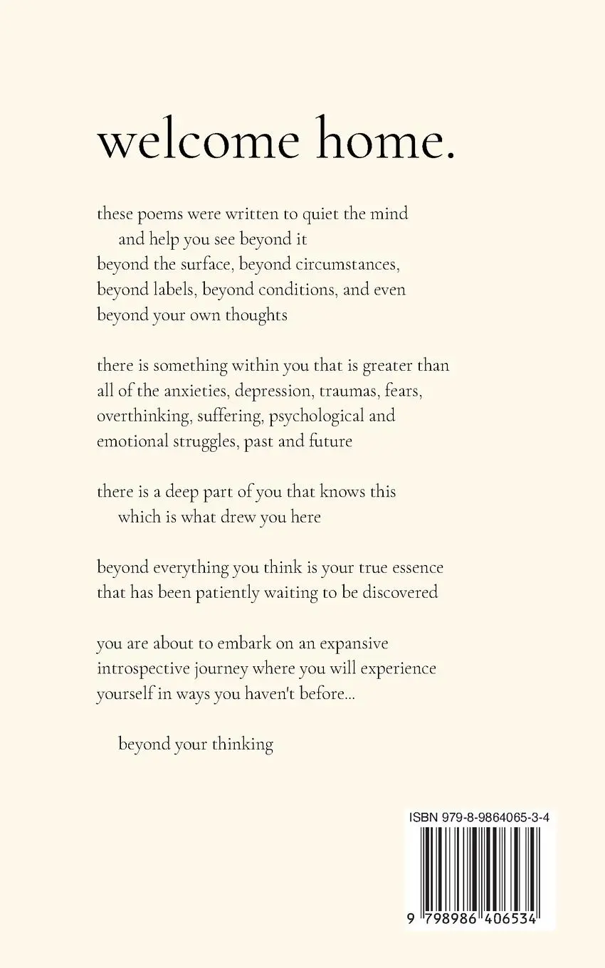 Rückseite: 9798986406534 | Beyond Thoughts | An Exploration Of Who We Are Beyond Our Minds | Buch