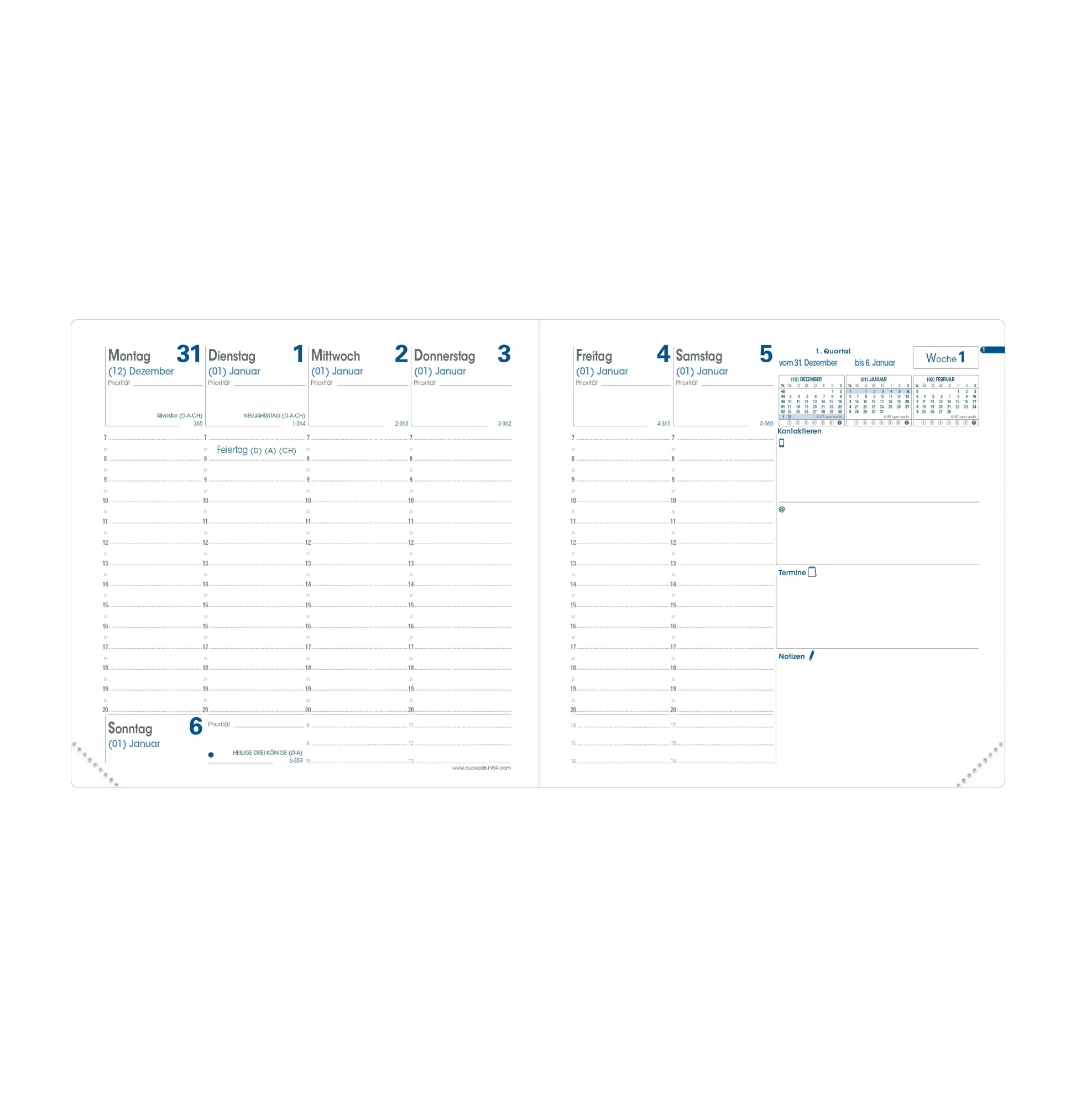 Bild: 3371010536634 | EXECUTIF Calypso kupfer 2027 | Kalender im Schreibtischformat | Vadis