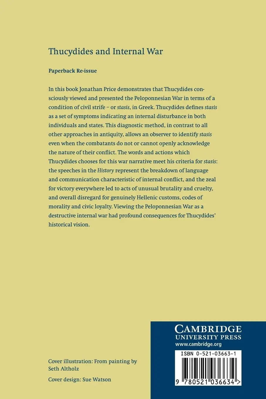 Rückseite: 9780521036634 | Thucydides and Internal War | Jonathan J. Price | Taschenbuch | 2007