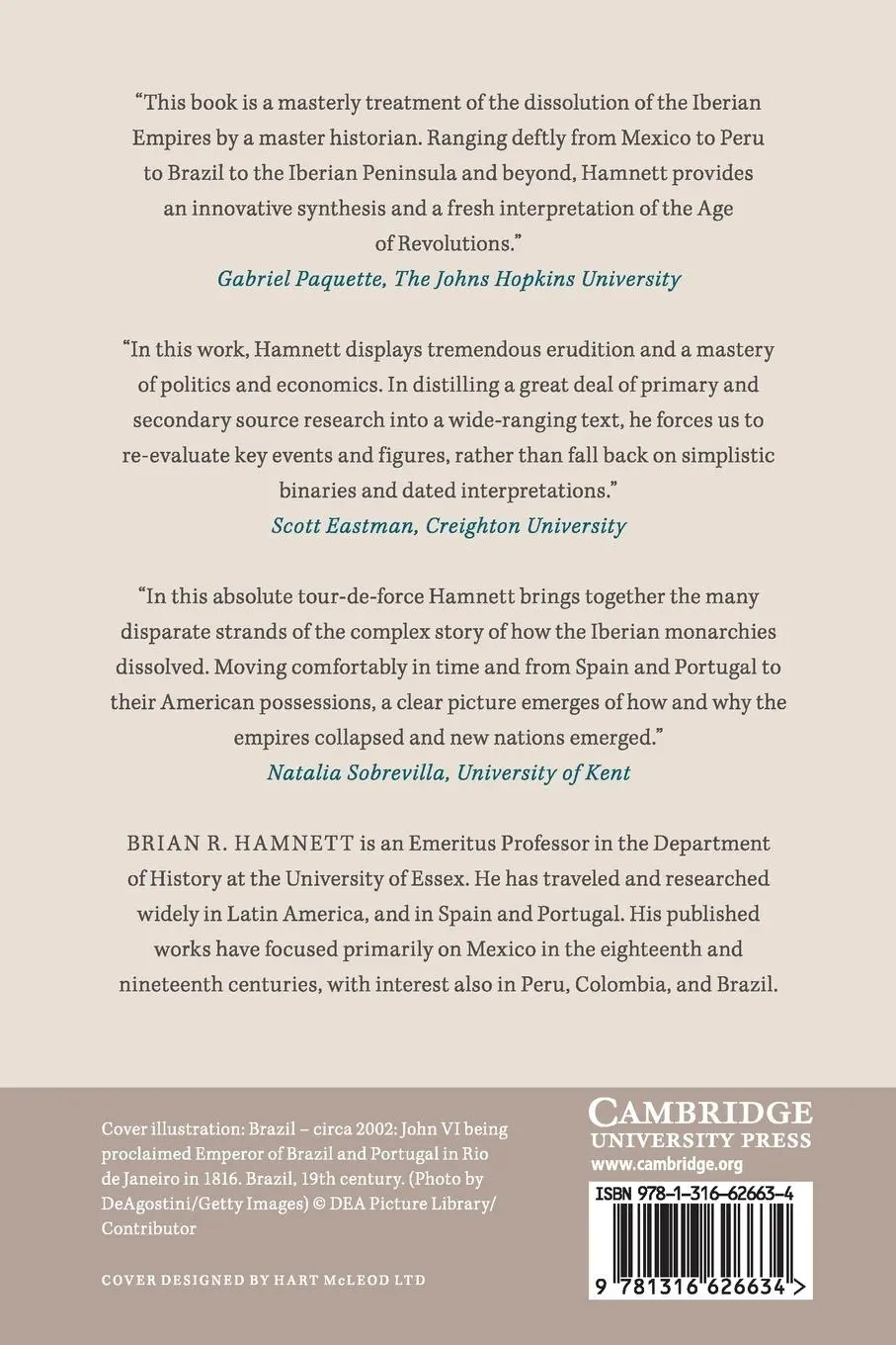 Rückseite: 9781316626634 | The End of Iberian Rule on the American Continent, 1770-1830 | Hamnett