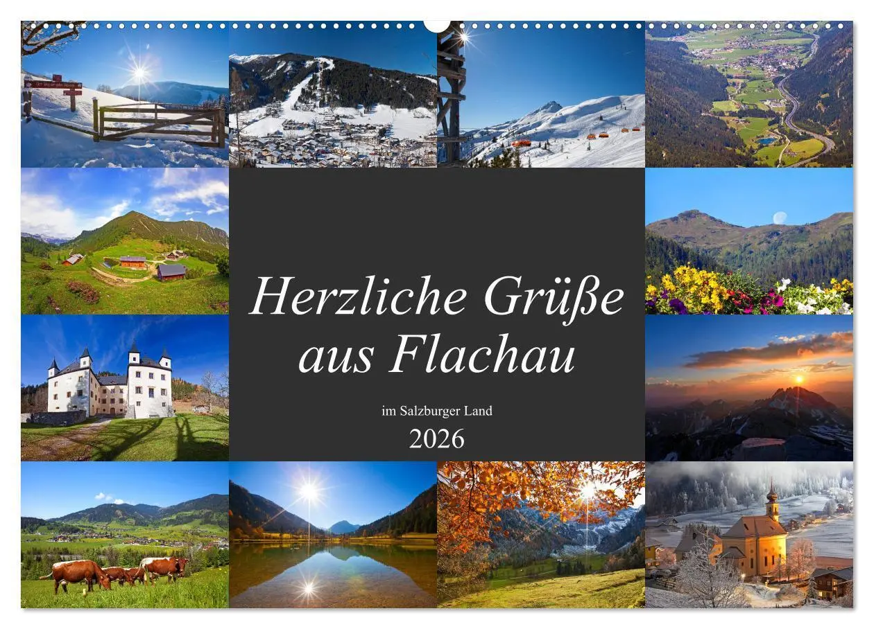 Cover: 9783457866634 | Herzliche Grüße aus Flachau (Wandkalender 2026 DIN A2 quer),...