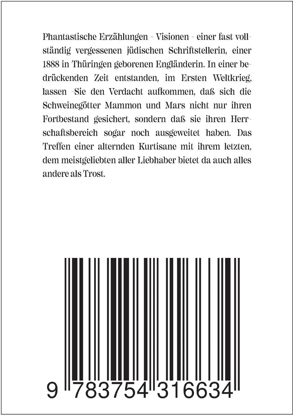 Rückseite: 9783754316634 | Die Schweinegötter und andere Visionen | Regina Miriam Bloch | Buch
