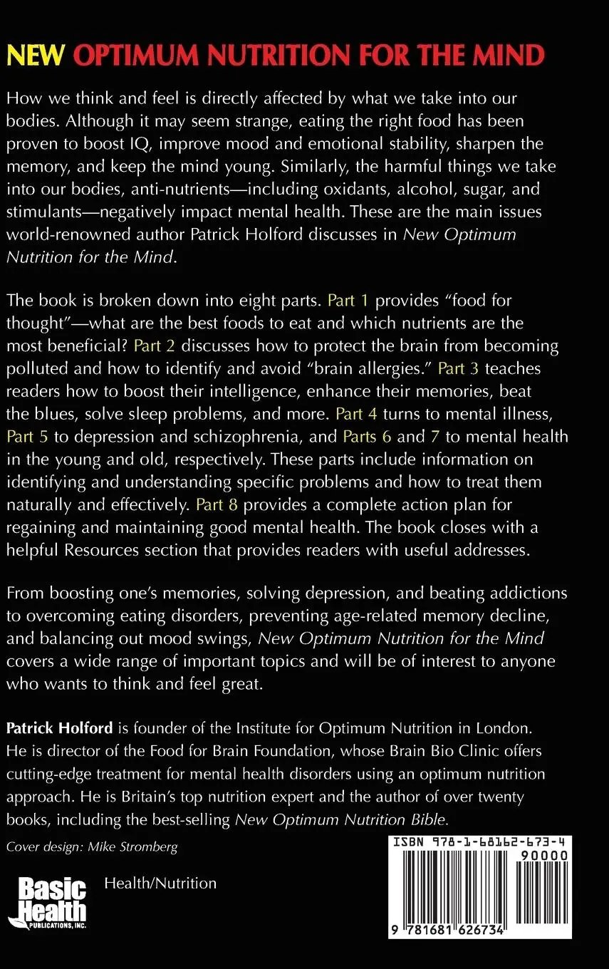 Rückseite: 9781681626734 | New Optimum Nutrition for the Mind | Patrick Holford | Buch | Englisch