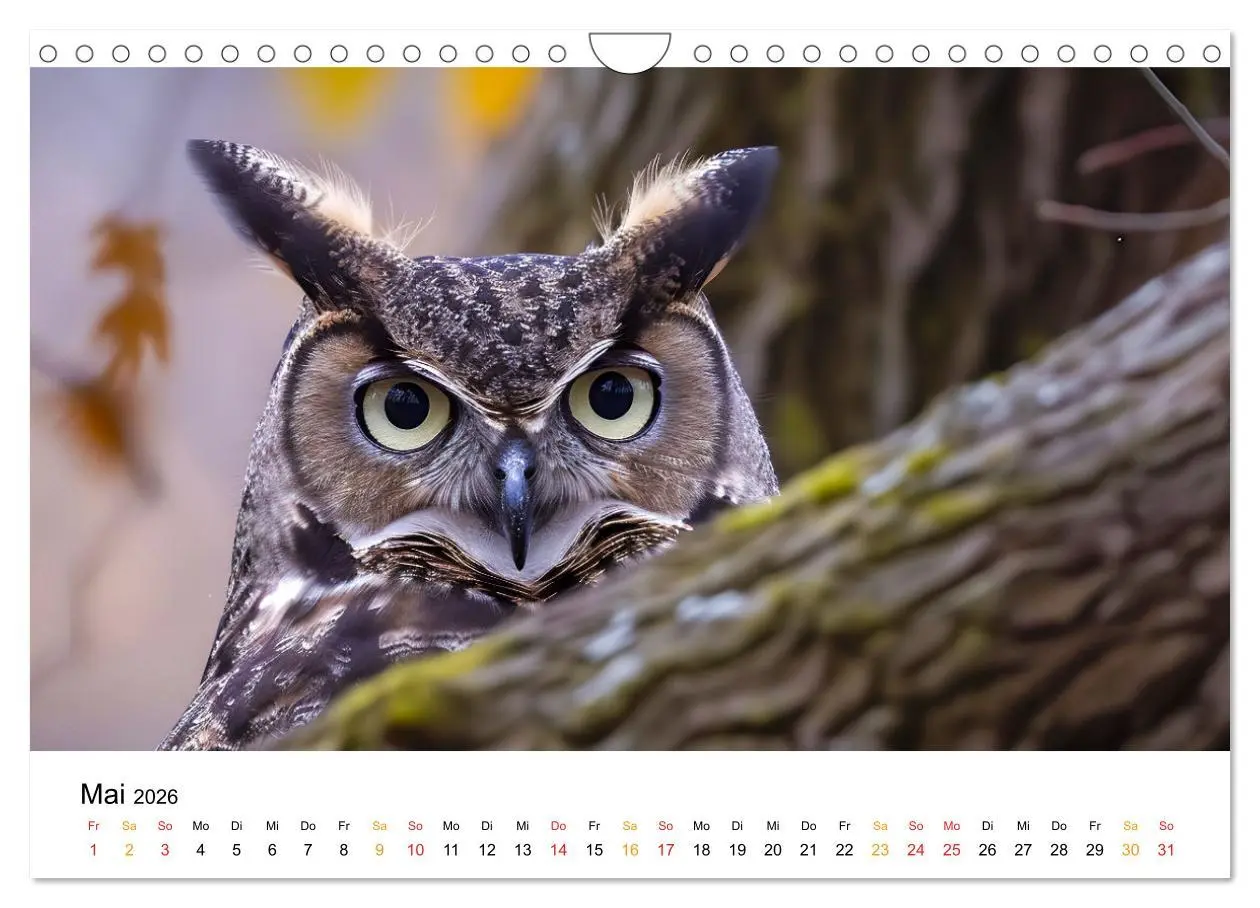 Bild: 9783457306734 | Im Reich der Eulen (Wandkalender 2026 DIN A4 quer), CALVENDO...
