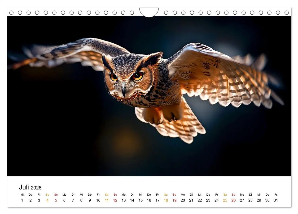Bild: 9783457306734 | Im Reich der Eulen (Wandkalender 2026 DIN A4 quer), CALVENDO...