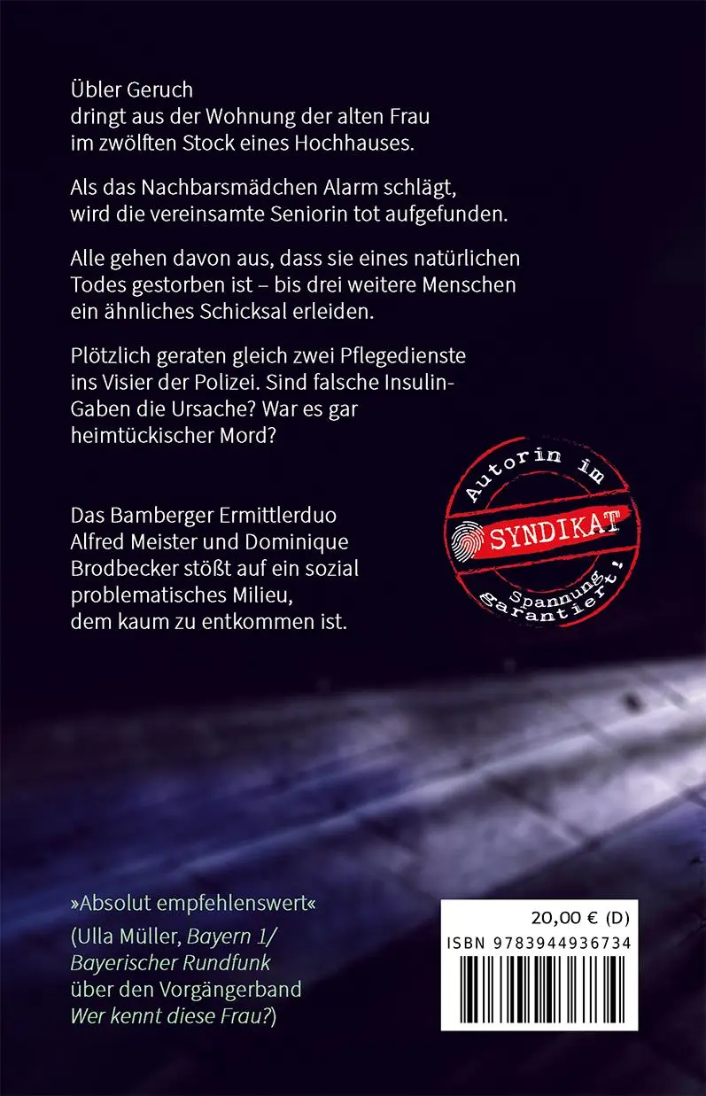Rückseite: 9783944936734 | Wenn der Engel kommt | Nominiert als bester Kriminalroman 2025 | Eick