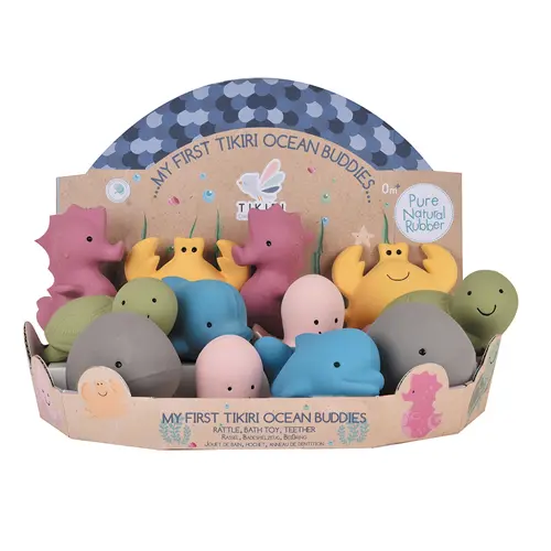 Cover: 4792247006834 | Rasseln Meeresfreunde Naturkautschuk 6x2ass (MQ12) | My First Rattle