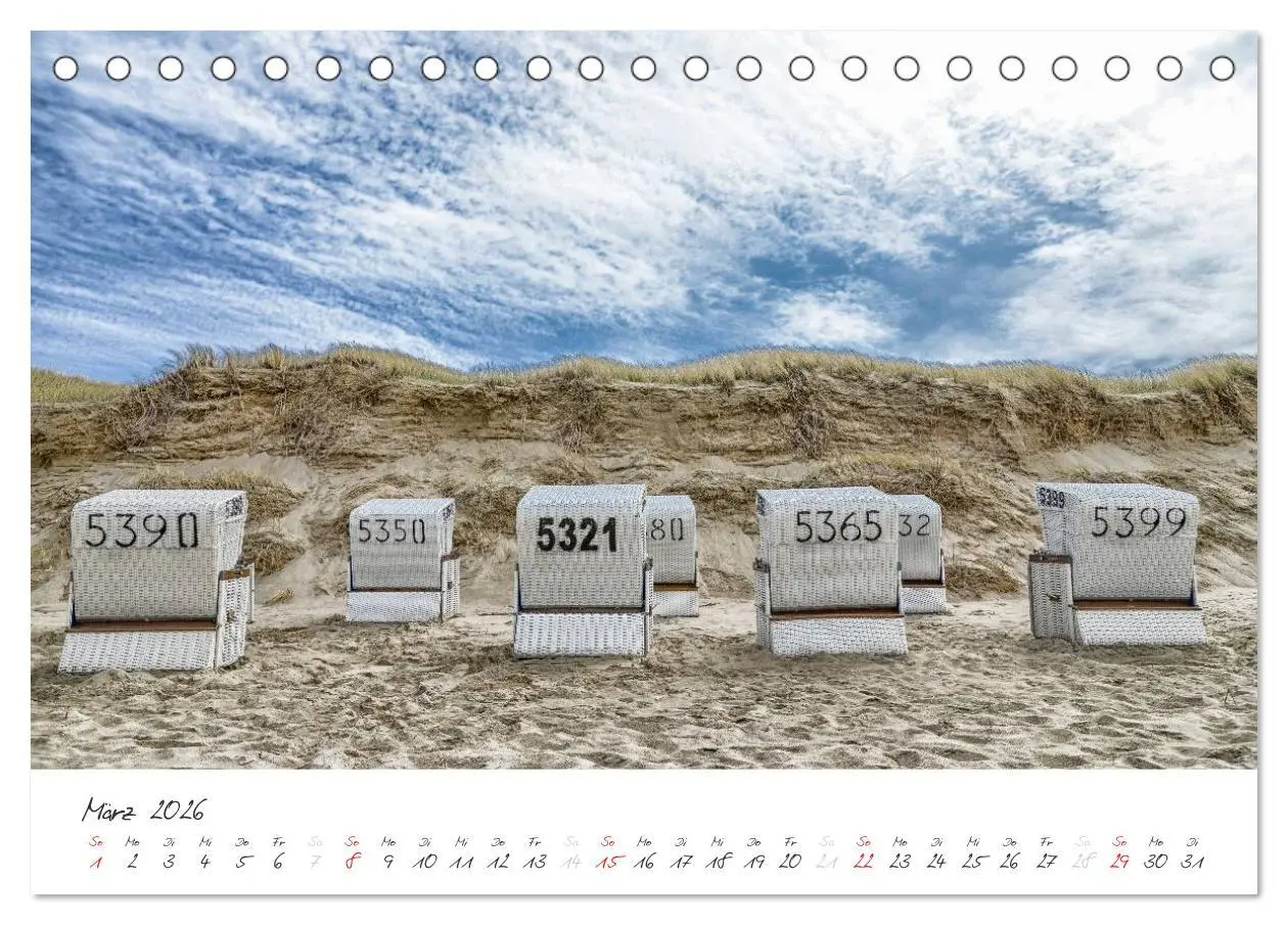 Bild: 9783516176834 | Sylt (Tischkalender 2026 DIN A5 quer), CALVENDO Monatskalender | 2026