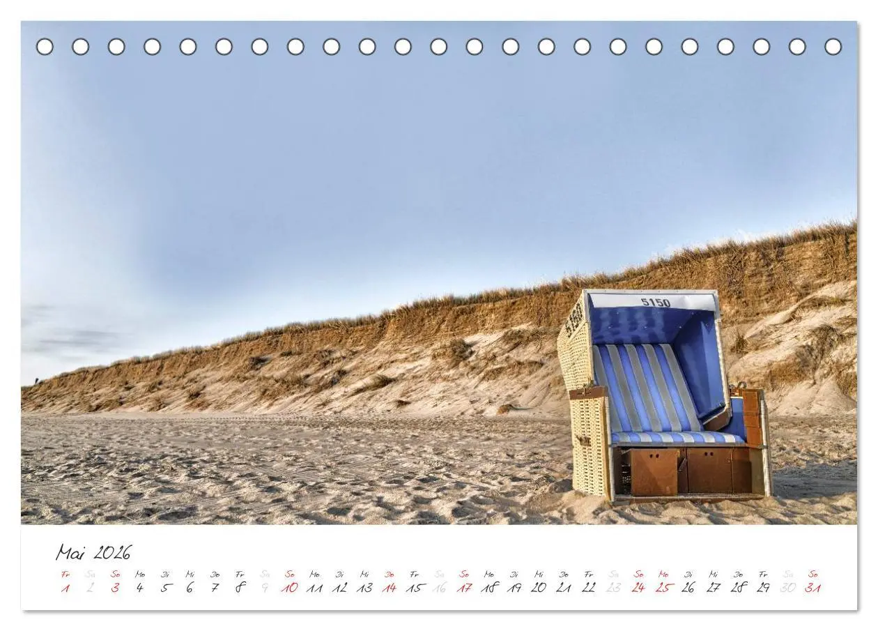 Bild: 9783516176834 | Sylt (Tischkalender 2026 DIN A5 quer), CALVENDO Monatskalender | 2026