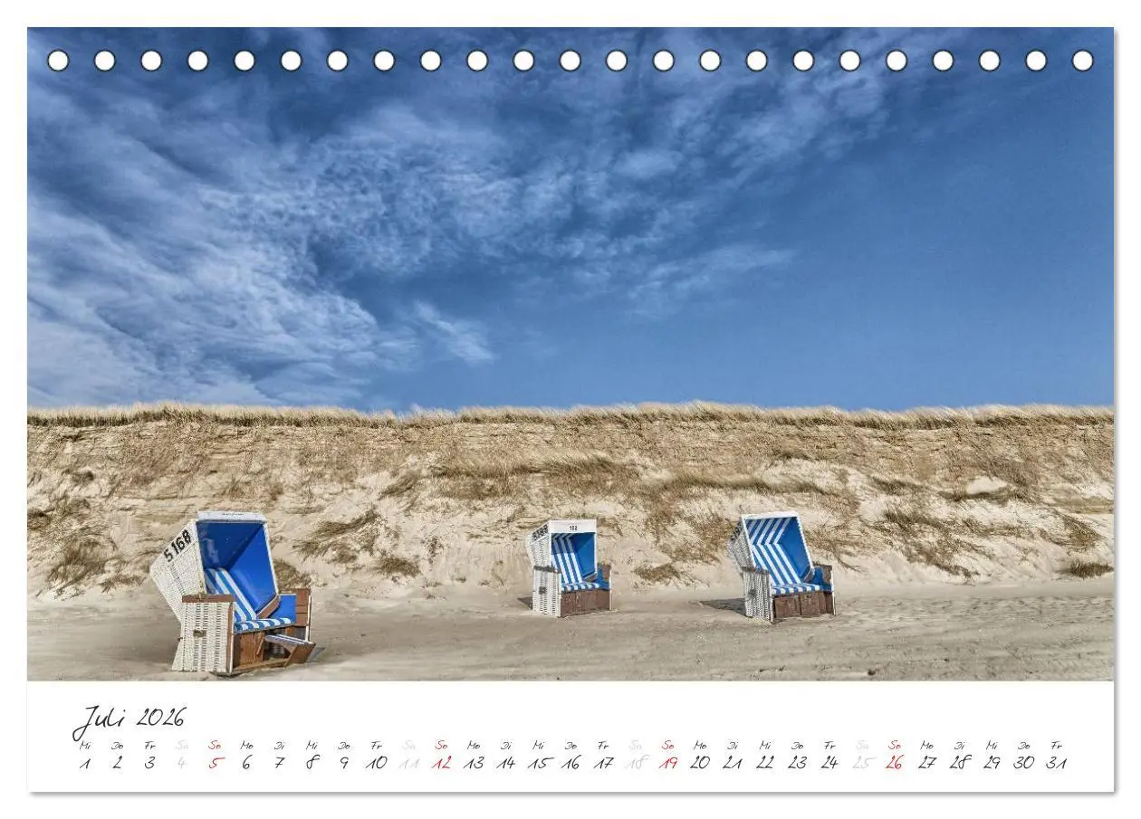 Bild: 9783516176834 | Sylt (Tischkalender 2026 DIN A5 quer), CALVENDO Monatskalender | 2026