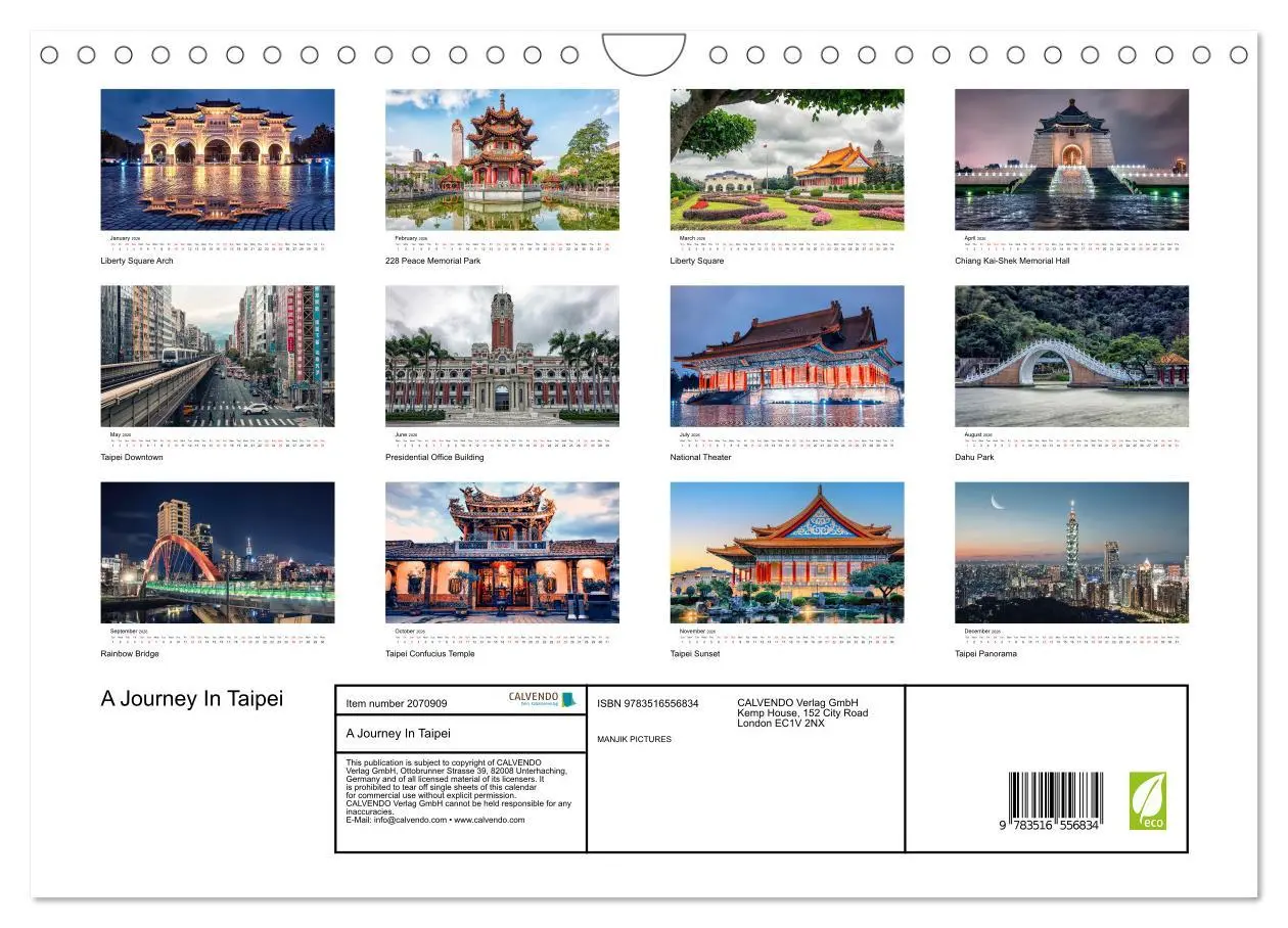 Bild: 9783516556834 | A Journey In Taipei (Wall Calendar 2026 DIN A4 landscape), CALVENDO...