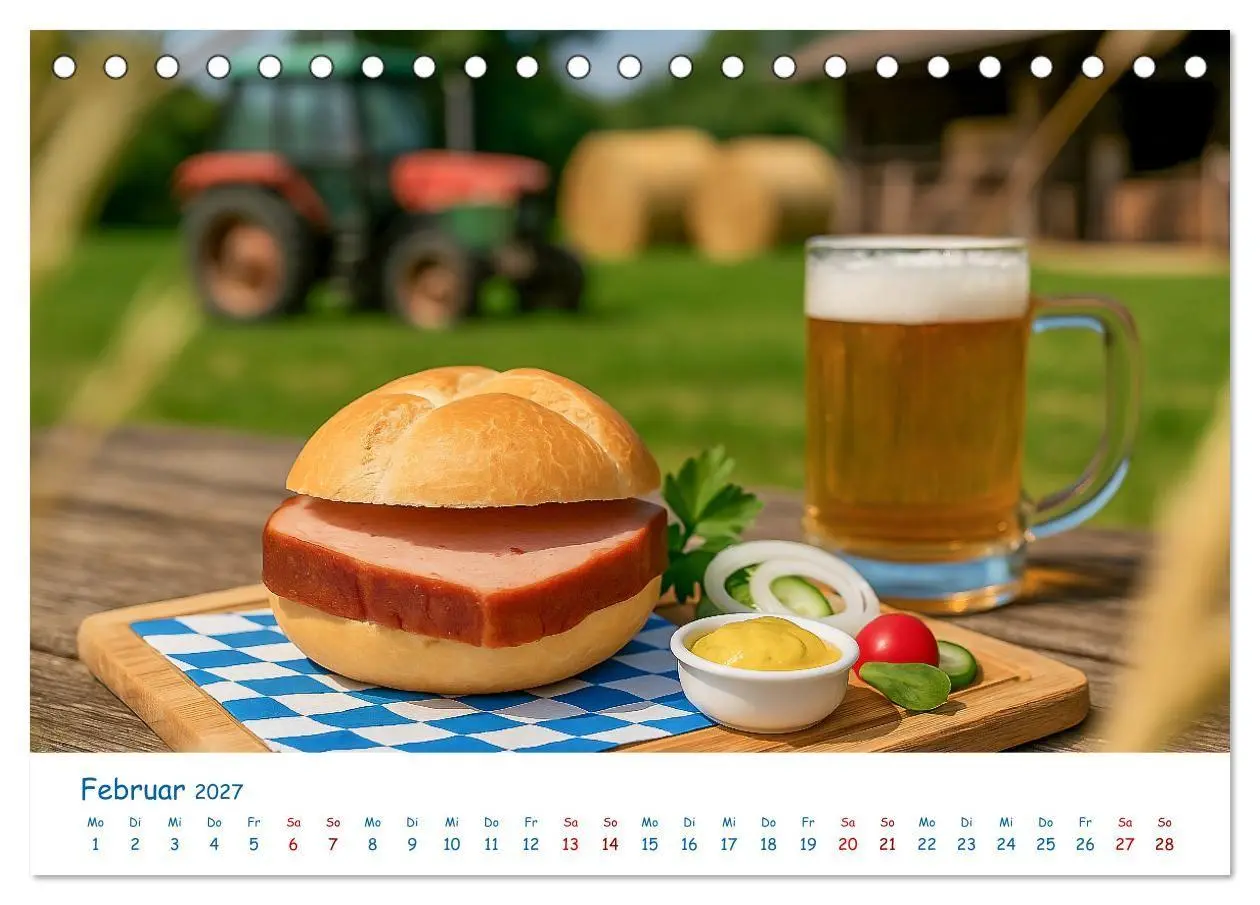 Bild: 9783516866834 | Leberkäse-Kalender - Die Leberkässemmel aus Bayern (Tischkalender...