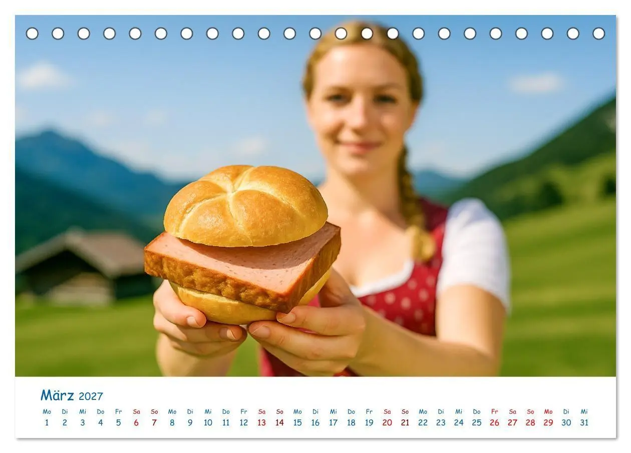 Bild: 9783516866834 | Leberkäse-Kalender - Die Leberkässemmel aus Bayern (Tischkalender...