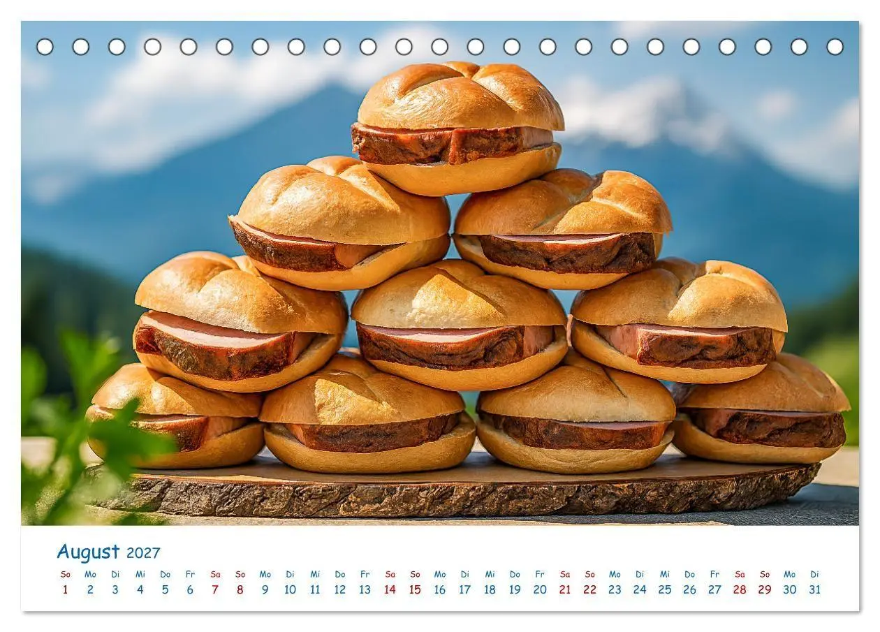 Bild: 9783516866834 | Leberkäse-Kalender - Die Leberkässemmel aus Bayern (Tischkalender...