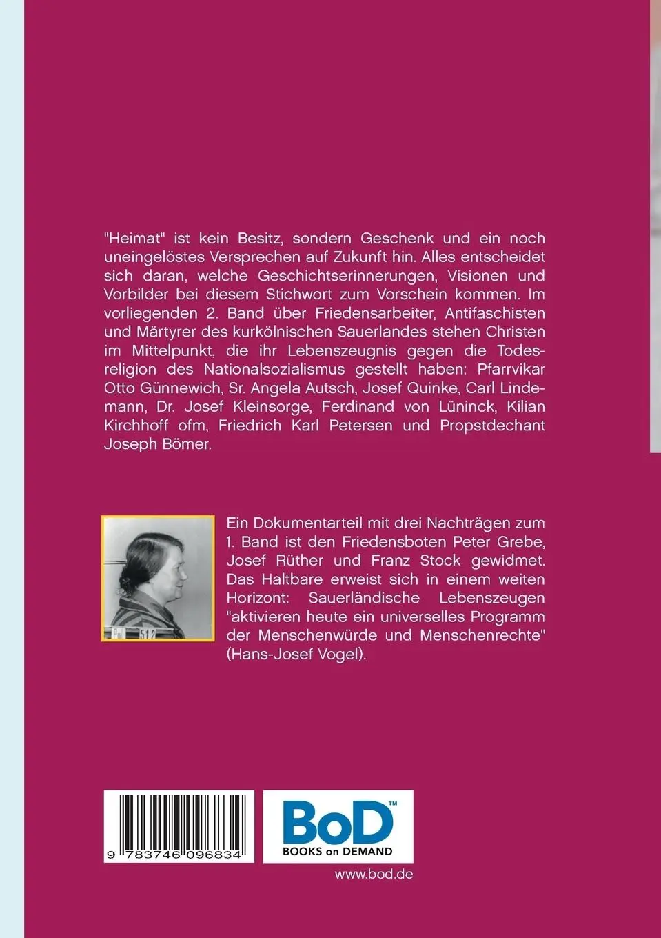 Rückseite: 9783746096834 | Sauerländische Lebenszeugen | Peter Bürger | Taschenbuch | 488 S.