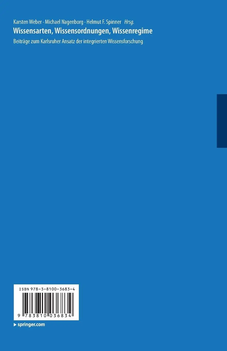 Rückseite: 9783810036834 | Wissensarten, Wissensordnungen, Wissensregime | Karsten Weber (u. a.)