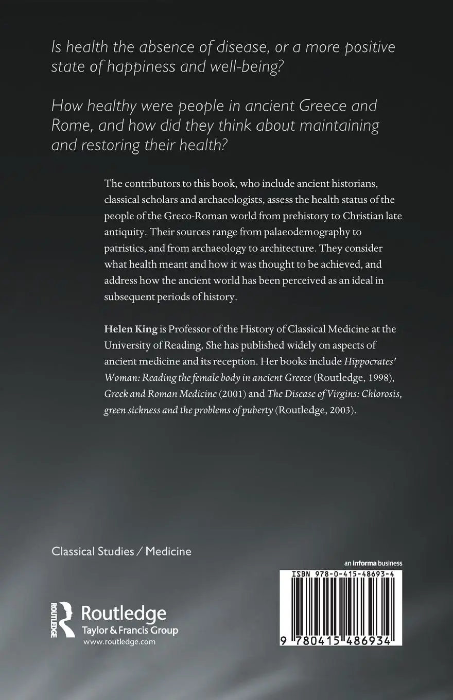 Rückseite: 9780415486934 | Health in Antiquity | Helen King | Taschenbuch | Englisch | 2009