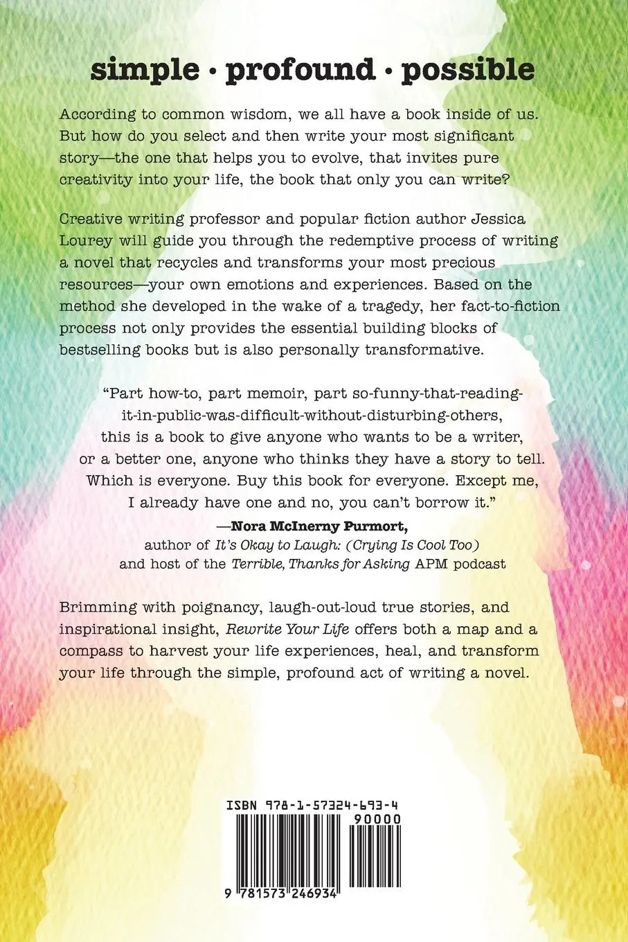 Rückseite: 9781573246934 | Rewrite Your Life | Jessica Lourey | Taschenbuch | Englisch | 2017