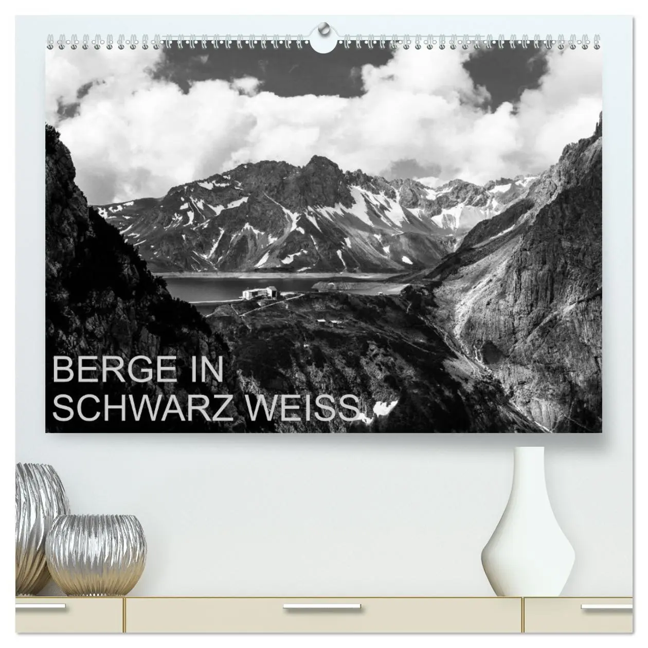 Cover: 9783516096934 | BERGE IN SCHWARZ WEISS (hochwertiger Premium Wandkalender 2026 DIN...